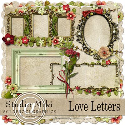 Love Letters Cluster Frames