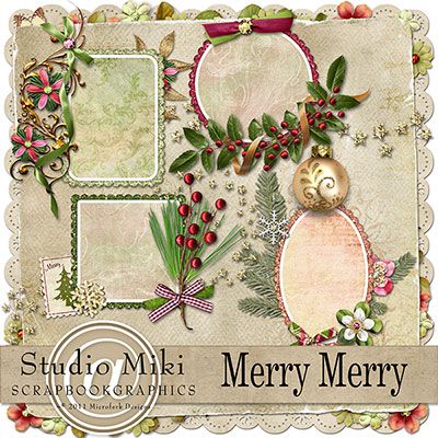 Merry Merry Clustered Journal Cards