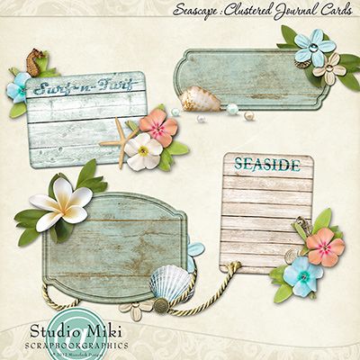 Seascape Clustered Journal Cards