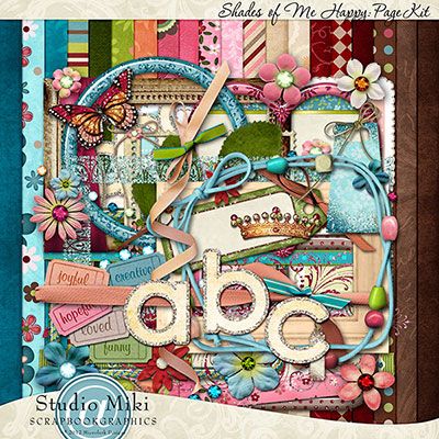 Shades of Me Happy Page Kit