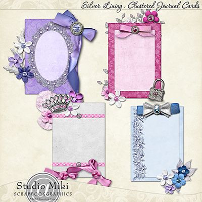 Silver Lining Clustered Journal Cards