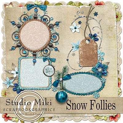 Snow Follies Clustered Journal Cards