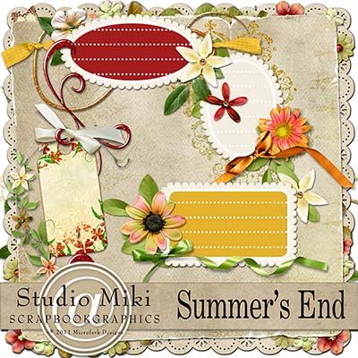 Summer's End Clustered Journal Cards