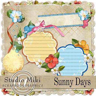 Sunny Days Clustered Journal Cards