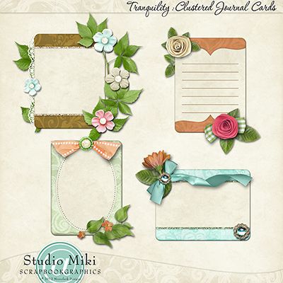 Tranquility Clustered Journal Cards