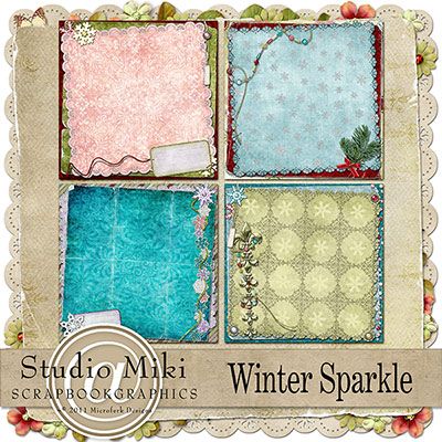 Winter Sparkle Stacked Papers