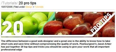 20 Pro Web Design Tips