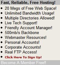 100 Free Webhosting features