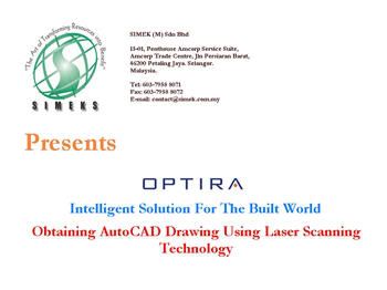 Obtaining AutoCAD Drawing Using Laser Scanning Technology