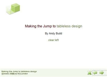 Making the Jump to Tableless Design