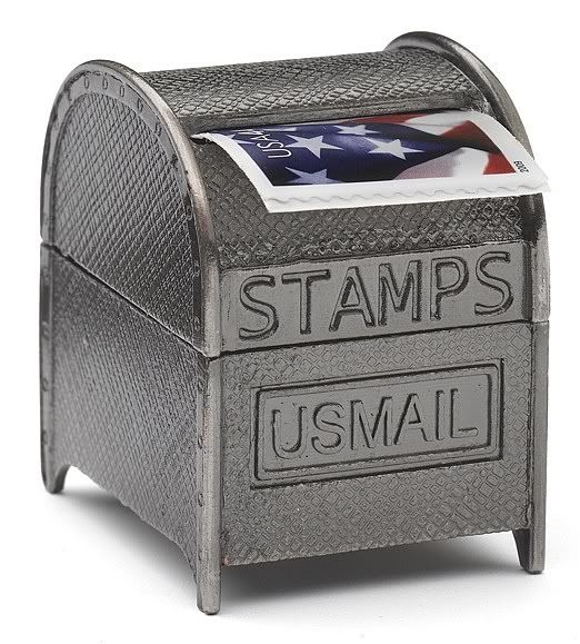 New STAMP Roll DISPENSER HOLDER Metal USPS US Mail Box New in Package