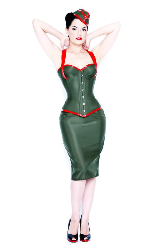 Salute your public in an adorable vintage-inspired Army Girl costume or get 