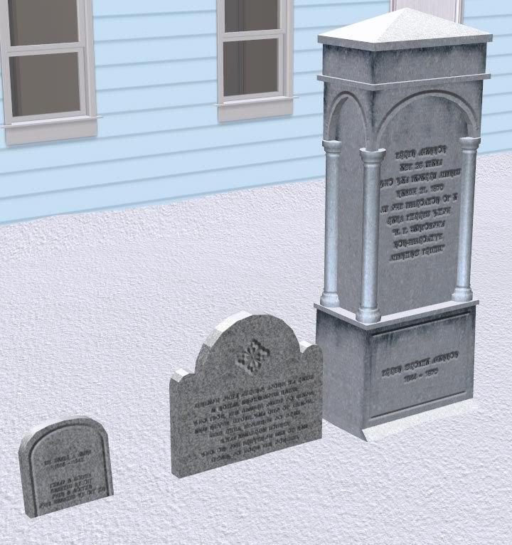 Corsetcrush's Sims 1 Tombstones- Snow