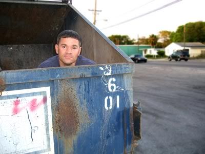 Billy in a dumpster!
