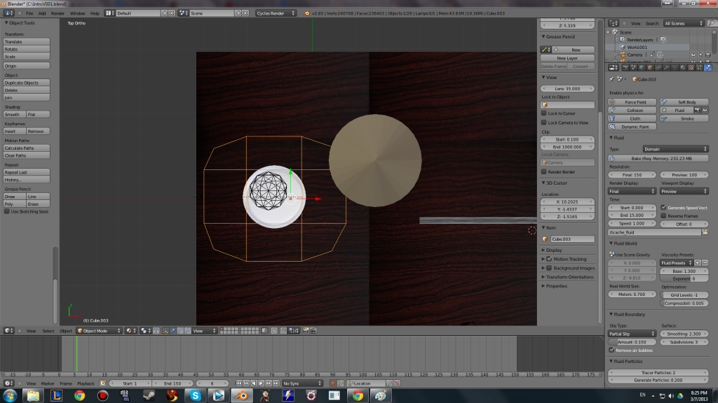 Fluid Render Stuck (Total Novice) Particles and Physics Simulations
