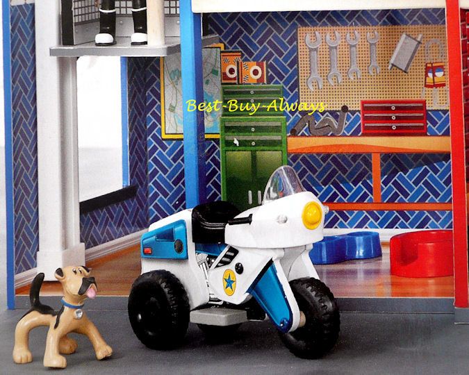 KidKraft Fire House Police Station Deluxe Wooden Kids Rescue Toy Truck