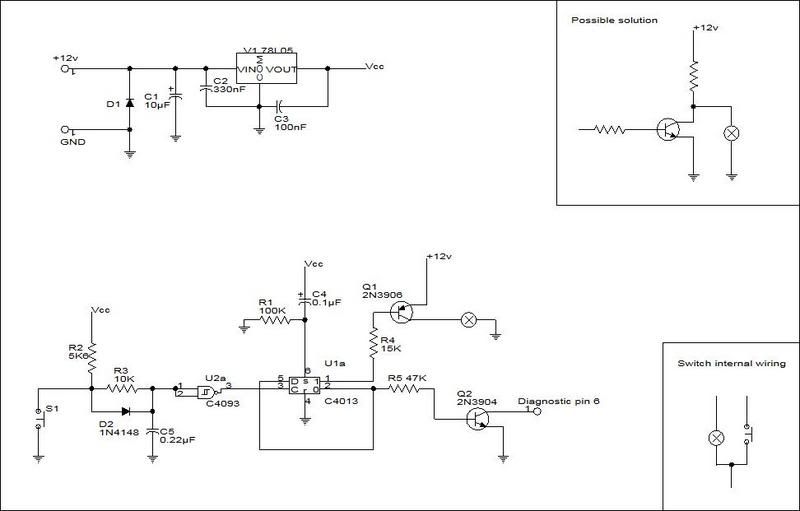 Simple automotive circuit, annoying problem.