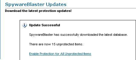 Please use the web update feature within Spyware Blaster to obtain these