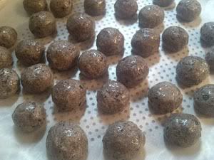 end result, yummy oreo truffle