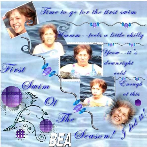 The first swim---brrrr