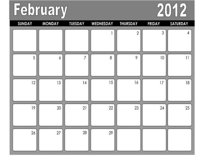 2012 calendar february. Here is the February 2012