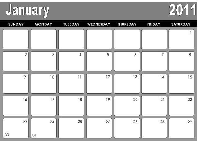 January 2011 Calendar 450x347. Choose any printable calendar and download or