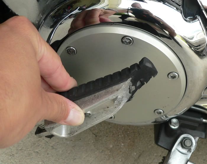 Titanium foot peg scrapers for M109R M109 Rider Forums