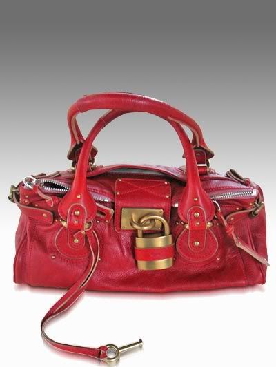 The Chloe Paddington Padlock Bag in RED ! | d  