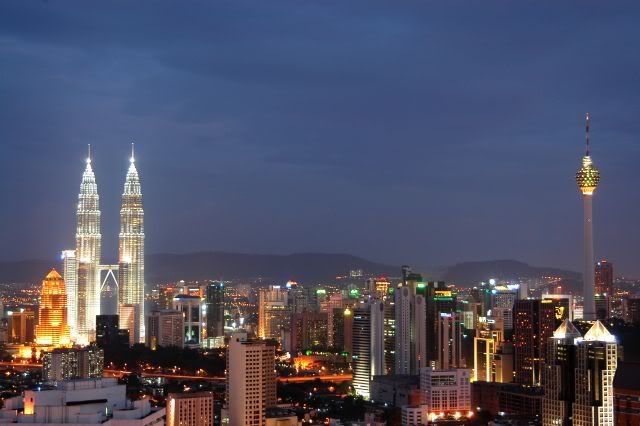 Kuala Lumpur night skyline