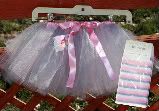 Heather Grey & Pink Tutu w  matching Baby Legs