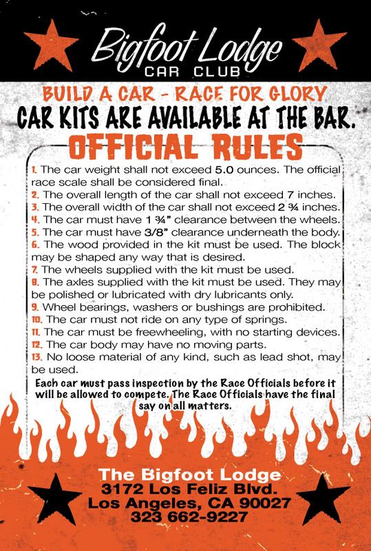 Drinking and Driving Pinewood derby style The H.A.M.B.