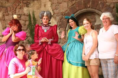 With the Ugly Step-sisters and Lady Tremaine