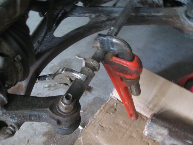 Can't break inner/outer tie rod loose