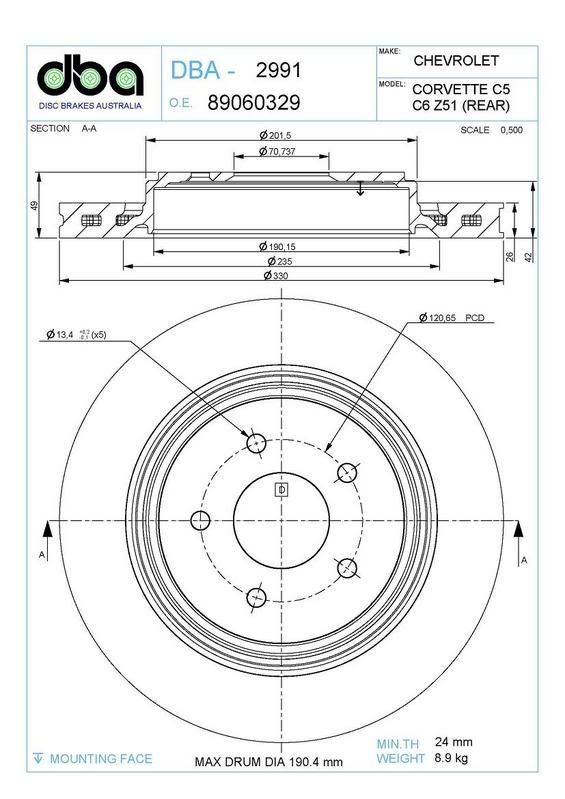 Stock C5 rotor sizes?Worth upgrading to C6 Z51 brakes? CorvetteForum