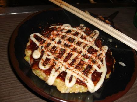 Okonomiyaki på Doutonbori