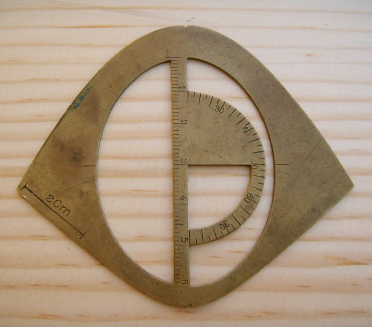 An Unusual shaped Protractor with History