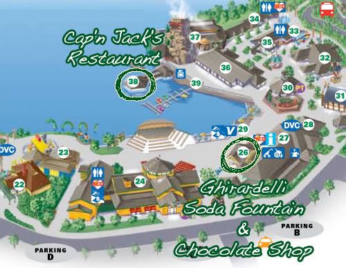 monorail walt disney world map. Downtown Disney Restaurant Map
