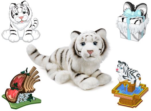 webkinz signature white bengal tiger