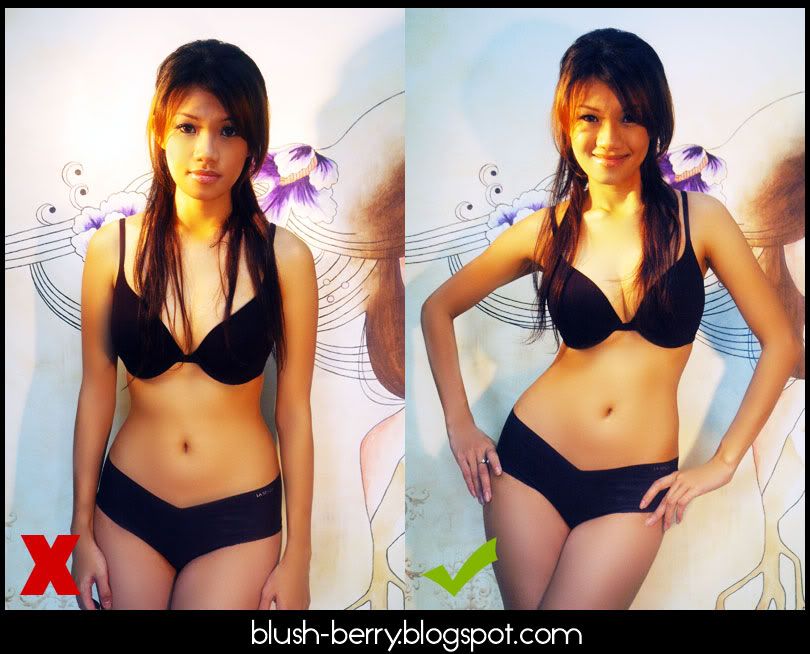 Girls Model with Black Bikini