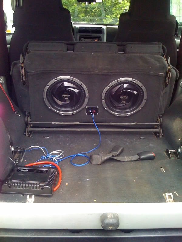 Where to put subwoofers in a jeep wrangler #2