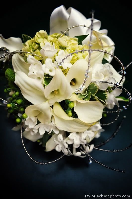 Wedding bouquet photograph, on a table at The Tannery in Newmarket