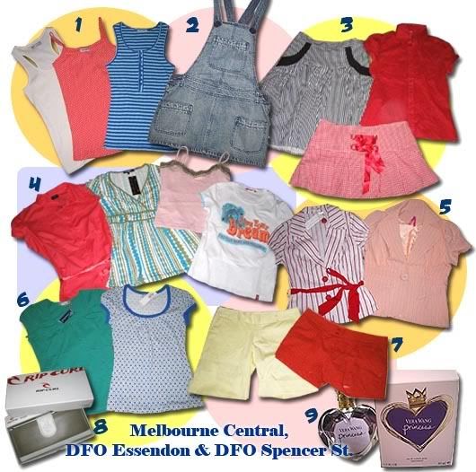 Shopping from DFO Essendon, DFO Spencer Street and Melbourne Central