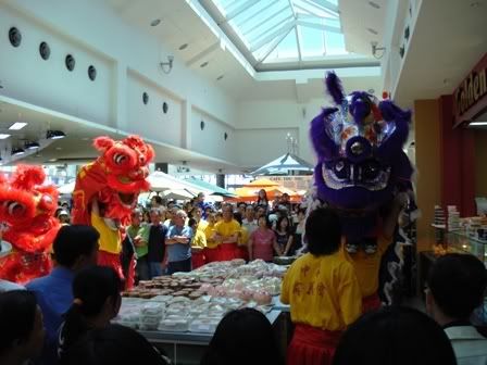 Lion dance during Chinese New Year at Springvale Melbourne Australia