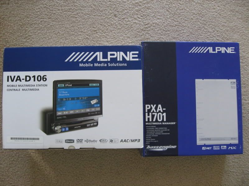 FS: Alpine IVA-D106 Touch monitor + PXA-H701 EQ - Car Audio