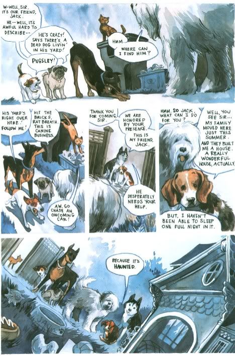 Hit the bricks, rat breath. This is canine business.