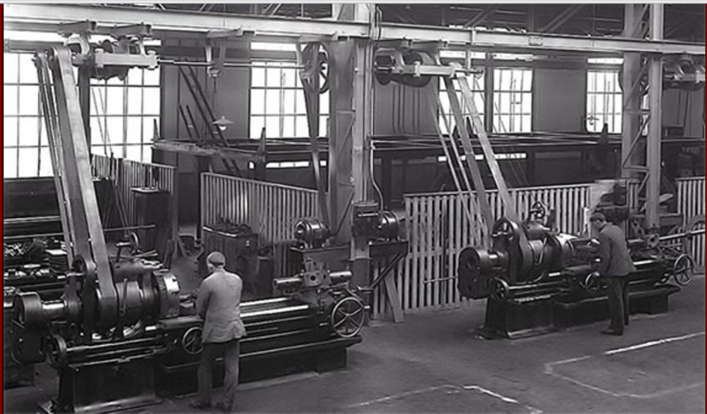Photo...Turret Lathes in a German Plant...