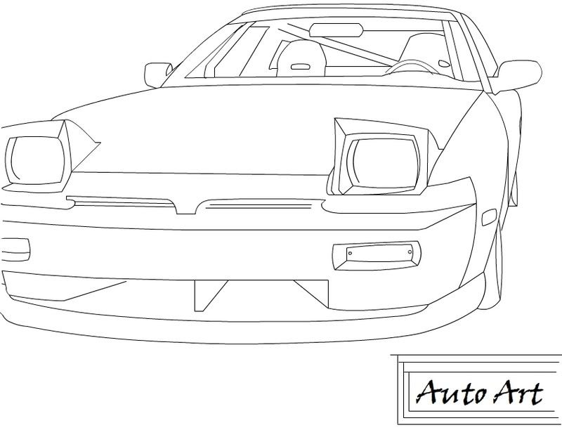 How to draw a nissan 240sx #4