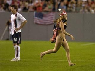 Streaker at USA vs Honduras game