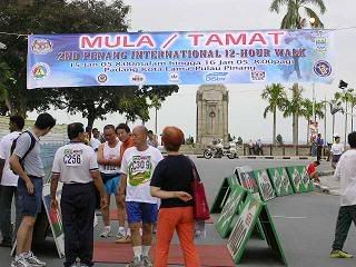 Start and Finish line in front of Kota Lama