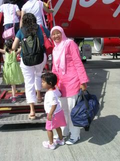 Cikgu + Jasmin. with AirAsia to BKI @ 4pm